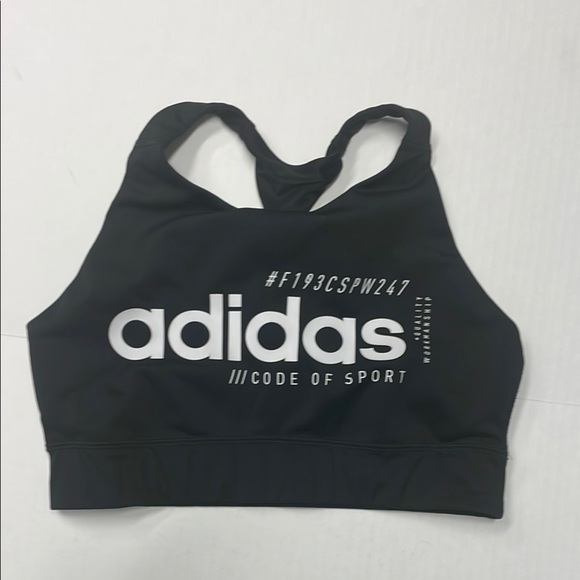 Adidas Women's Black Sports Bra Size Medium - Picture 1 of 4